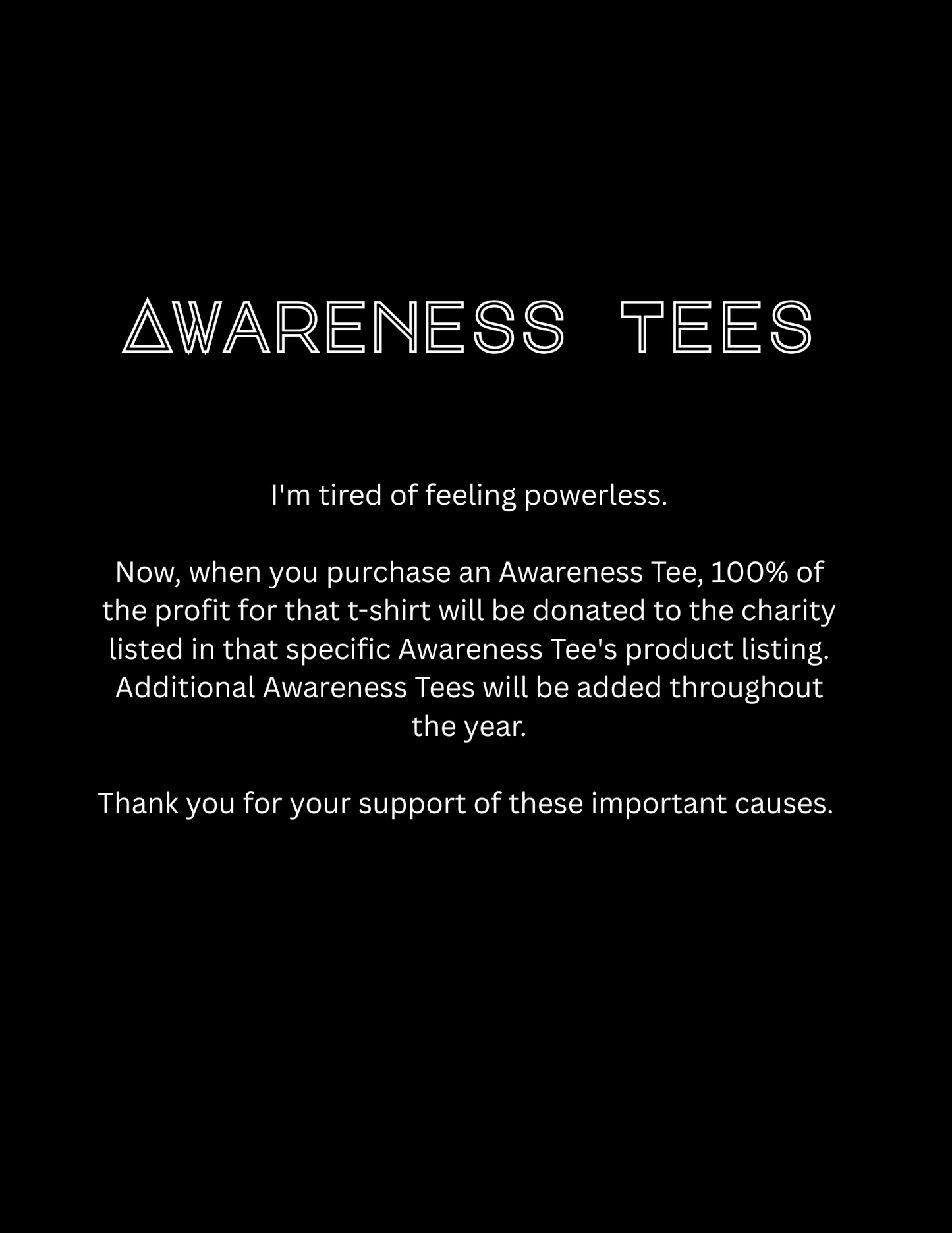 AWARENESS TEE | Turner Syndrome Awareness Unisex Classic T-Shirt for Adults & Teens | Profits Go to The Turner Syndrome Foundation