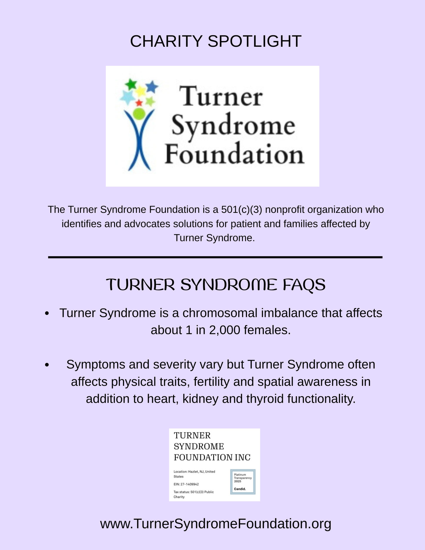 AWARENESS TEE | Turner Syndrome Awareness Toddler & Kid's T-Shirt | Profits Go to The Turner Syndrome Foundation